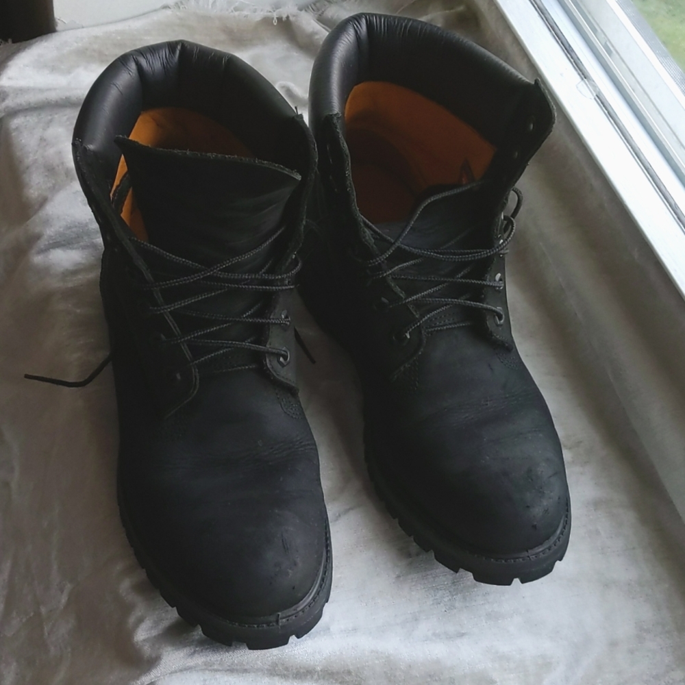 Timberland Boots, Men's 9.5, Black Nubuck